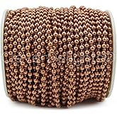 CleverDelights 3.2mm (1/8") Ball Chain - Antique Copper Color - 100 Feet - Bulk Spool