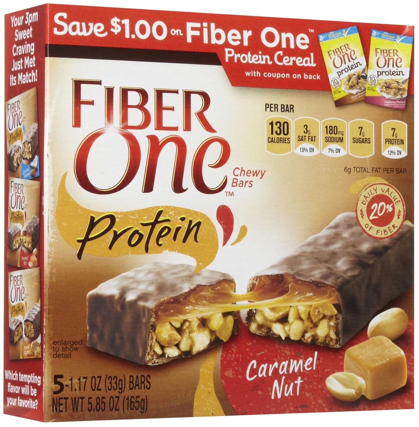 Fiber One Caramel Nut Protein Bar Nutrition Runners High Nutrition