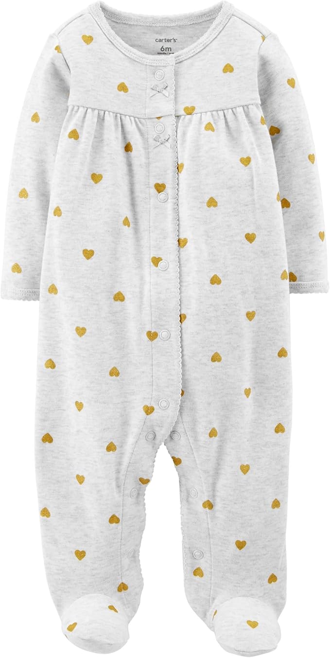Carter S Schlafanzug 56 62 68 Einteiler Grau Herzen Baumwolle Baby Strampler Us Size 3 6 Month Amazon De Bekleidung