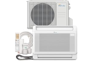 Senville 18,000 BTU Floor Console Mini Split AC/Heating System, Floor/Ceiling Mounted, 16 Ft. Install Kit, 208/230V, White