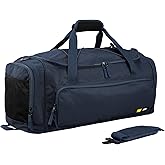 MIER Large Gym Bag for Men Sports Duffle Bag with Shoe Compartment 60L Lightweight Duffel Bags for Workout Fitness Travel, Blue