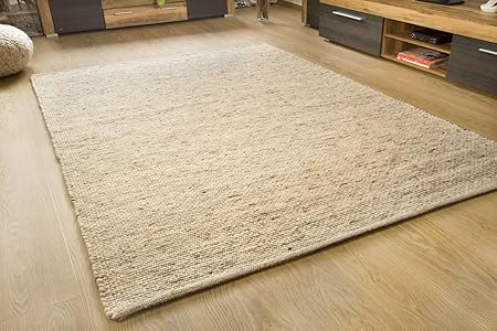 Murnau Handweb Teppich - aus nachhaltiger, deutscher Produktion - gewalkt - natur dunkel, Größe: 200x250 cm