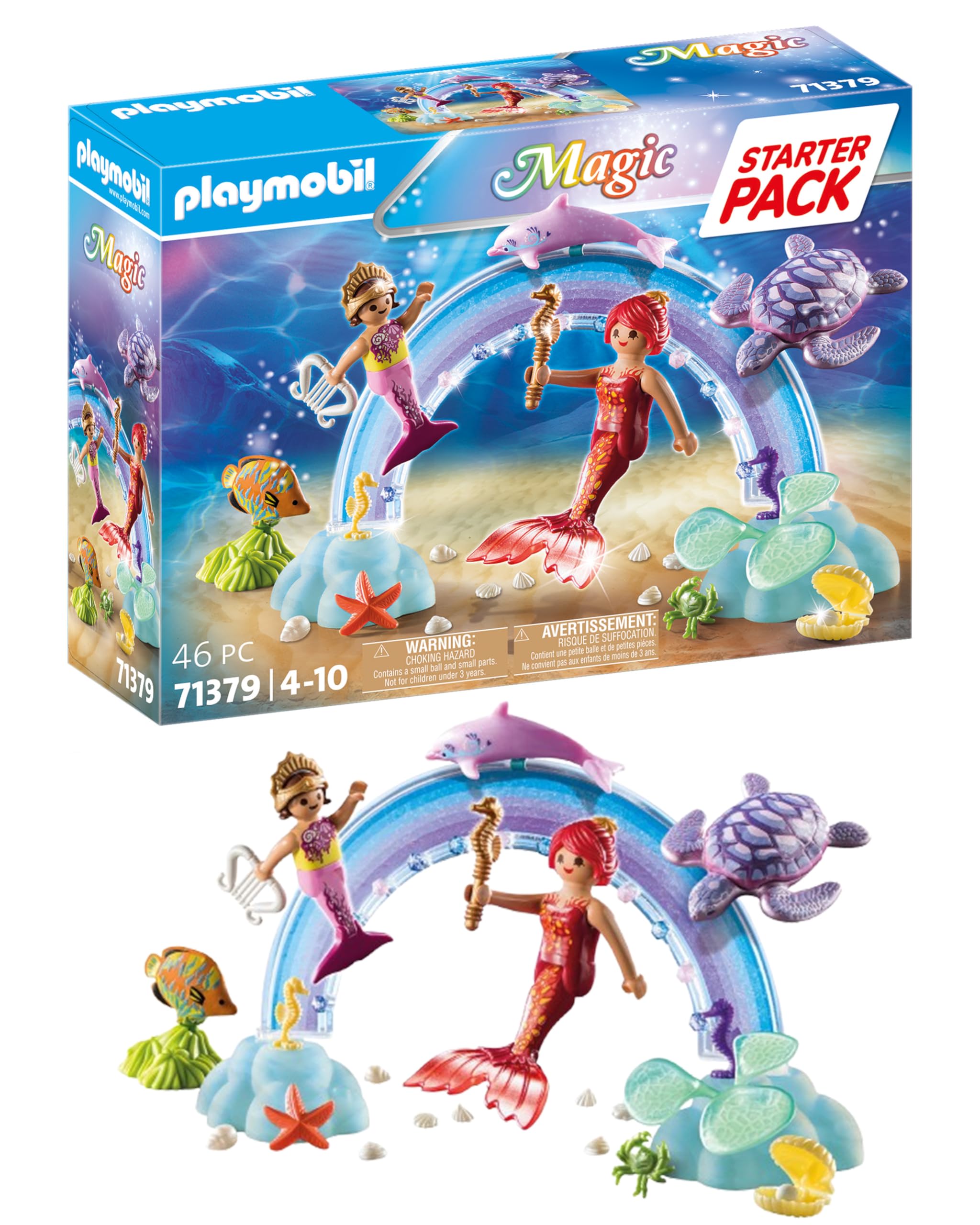 Playmobil 71379 Magic Mermaids Starter Pack, magical water world, fun imaginative role play, playsets suitable for children ages 4+