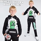 Minecraft Boys Tracksuit Set Black Green 11-12 Years Hooded Joggers view 5