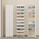 HOMIDEC 10-Tier Shoe Rack Tall Narrow Door Dustproof Storage Cabinet view 8
