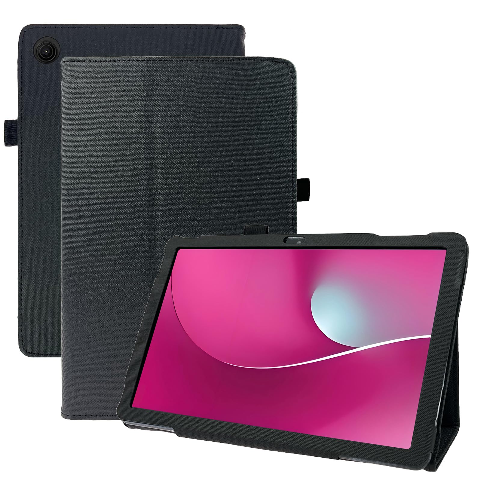 Photo 1 of (for REVVL TAB 2) Transwon Case for T-Mobile REVVL TAB 2 10.1 inch 2025/ Model 9185W, Full Protection Cover with Stylus Holder - Black