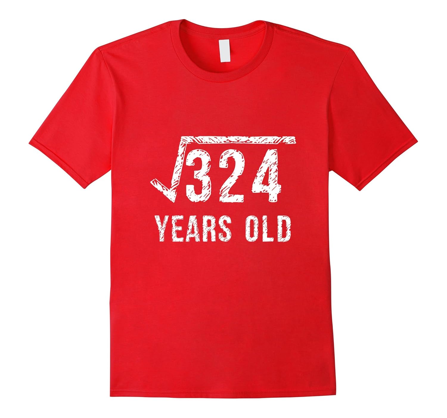 18th Birthday T Shirt Square Root Of 324-Rose