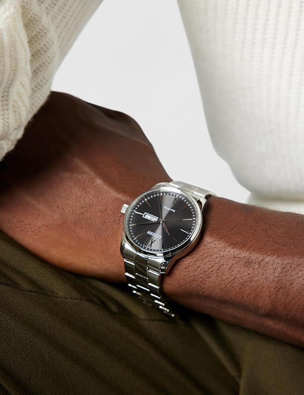 Orologio Analogico al Quarzo Uomo con Cinturino in Acciaio Inossidabile BM8550-81E