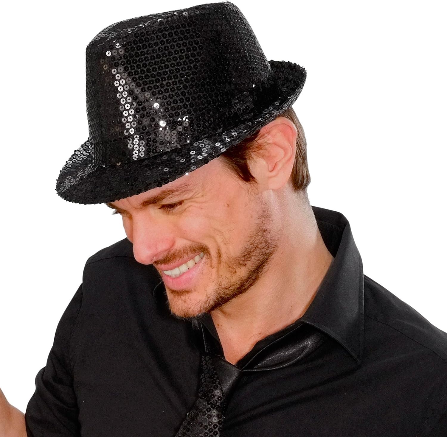 Widmann Sequin Hat, Black - Image 3