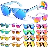 Kids Sunglasses Bulk Party Favors - Boys and Girls Valentines Day Gifts UV 400 Protection Neon Sunglasses for Age 3-8, Kids Birthday Classroom Goodie Bags End of the Year Gifts For Students - 16 Pack