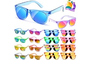 Party Favors Kids Sunglasses Bulk - 16 Packs Neon Sunglasses for Kid Age 3-8, UV400 Protection Party Sunglasses Goodie Bags Stuffers for kids Birthday Party Supply, End of the Year Gifts For Students