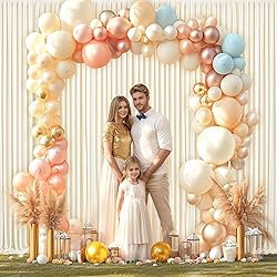 50ft x 10ft Wrinkle Free Champagne Wedding Backdrop