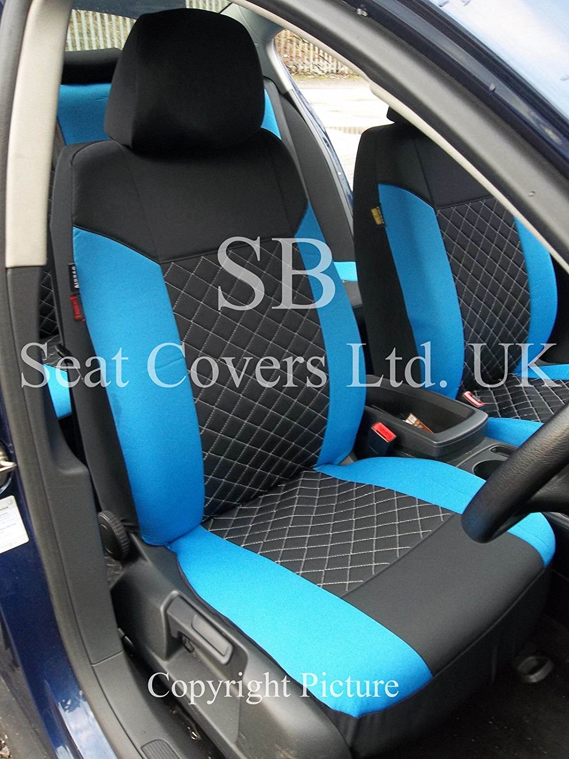 Car seat covers fit Kia Picanto black/grey full set