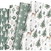 JarThenaAMCS Christmas Wrapping Paper -Mini Roll- 17 In X 32.8 Ft Red