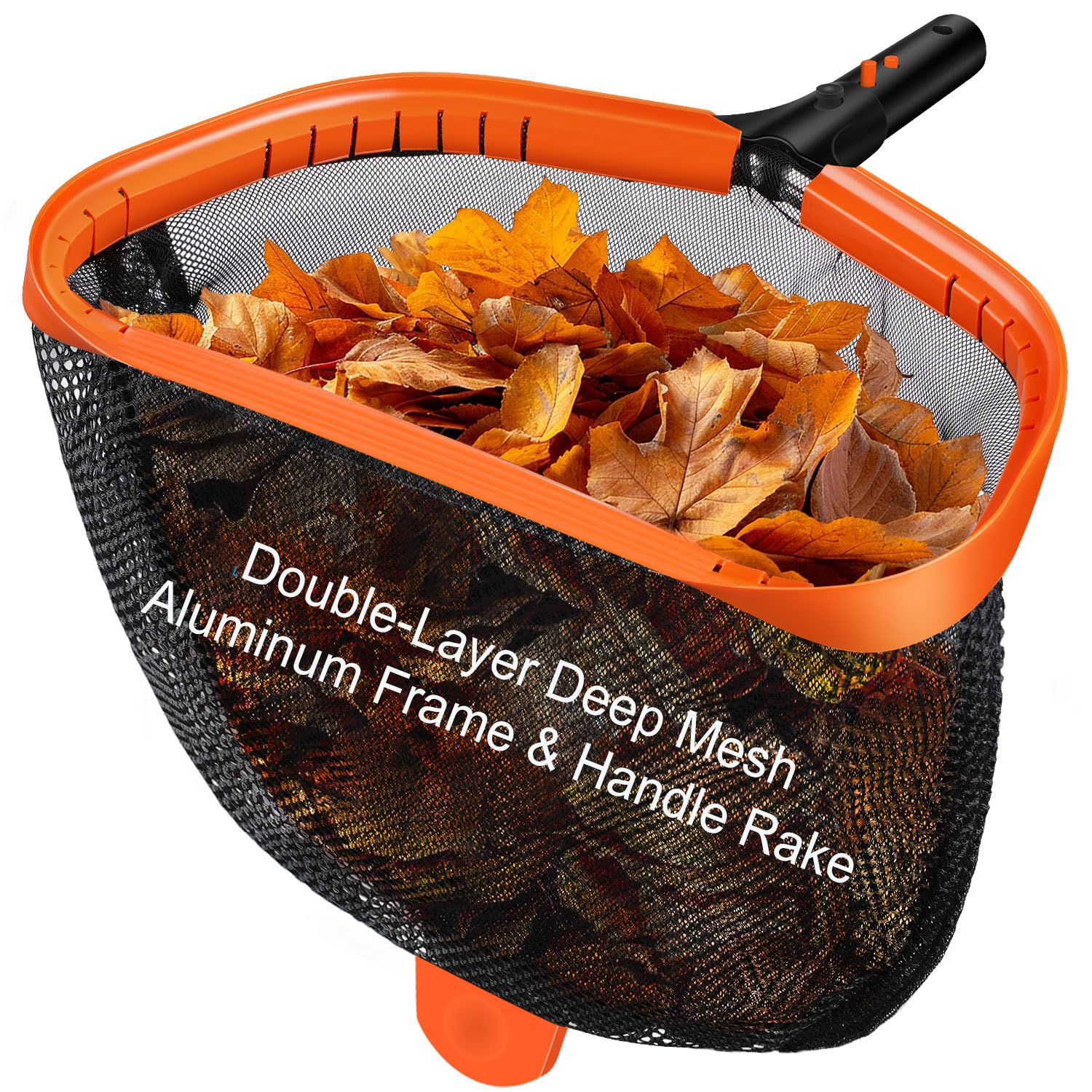 Photo 1 of 17.5" Pool Net, Pool Skimmer Net with Double-Layer Netting Bag, Aluminum Frame, Deep Nylon Net, Large Capacity Pool Cleaning Net, Leaf Skimmer Rake Net for Above Ground & In-ground Pools (No Pole)