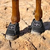 Harrison Howard Horse Bell Boots Equine Ballistic Hoof Overreach Bell Boot | Breathable &amp; Shock-Absorbing Neoprene, Hoof Overreach Protection, Impact Guard Bell Boot, Sold as Pair