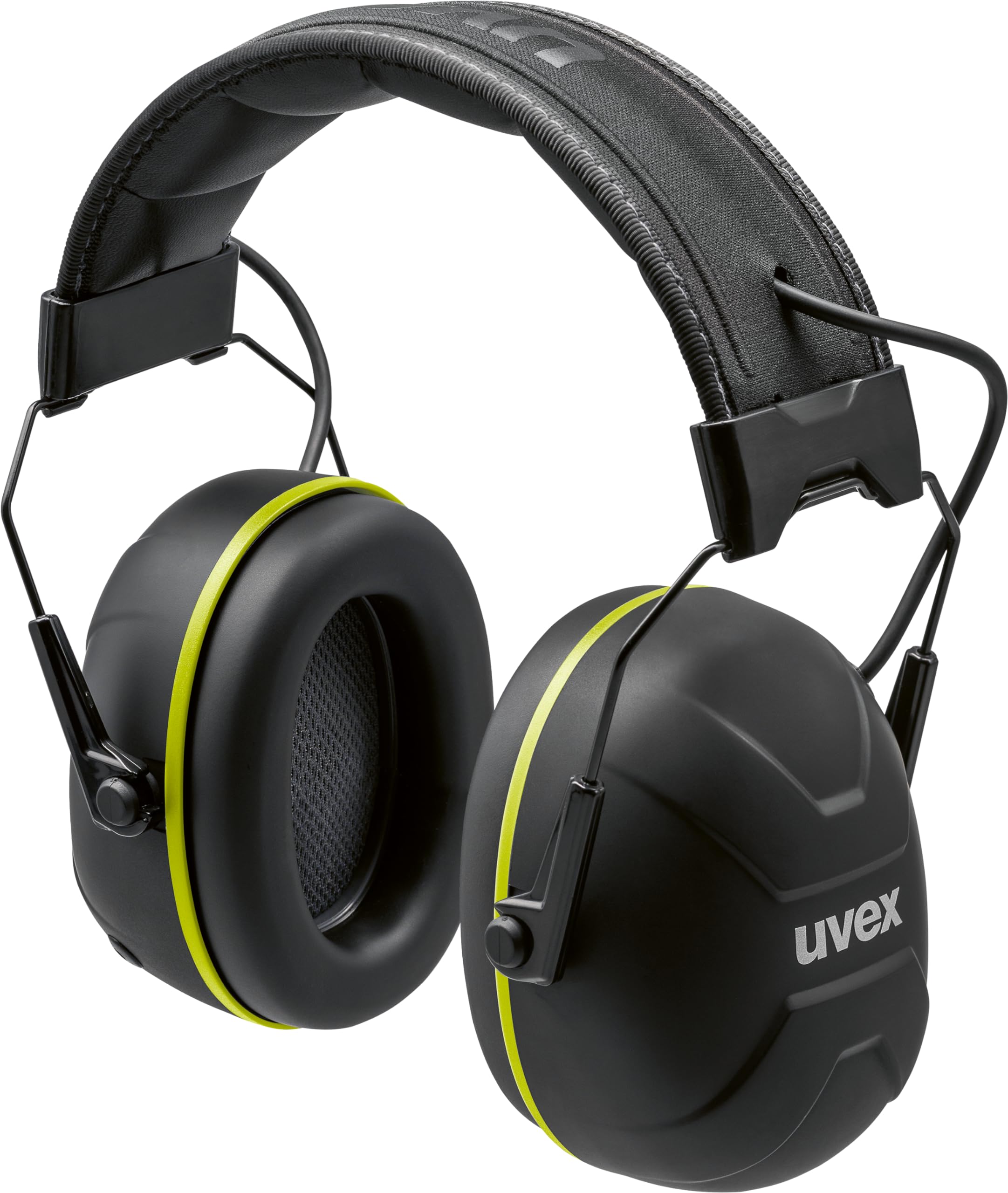 Uvex aXess one 2.0 Active Ear Defenders with Bluetooth 5.2 Technology, SNR 31 dB & IP54, Suitable for Outdoors, Robust Temples, black/lime, One Size