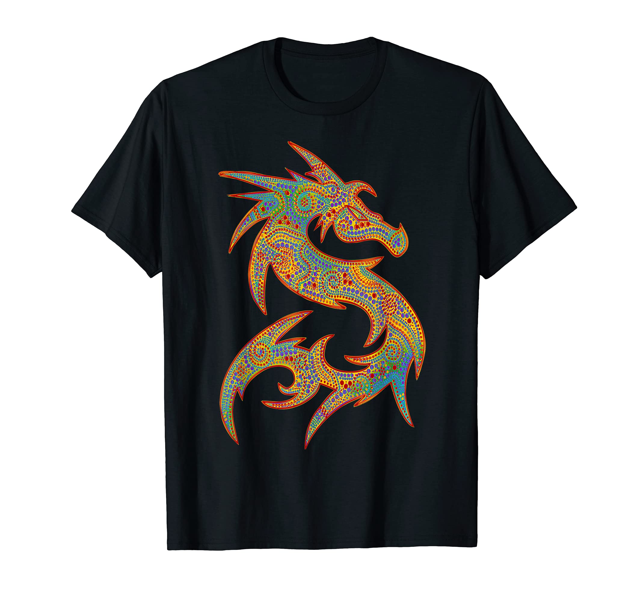 FANTASY DRAGON - dot painting art 3 - Fan Fun T-Shirt