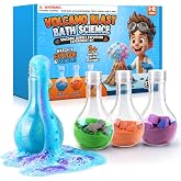 Bubble Bath Potion Kit for Kids, 4Pcs Fizzing Bath Bombs with Colorful Foam | Magic Eruption Fun Science Bath Toys, Boo Basket Stocking Stuffers Birthday Gifts for Boys Girls Ages 3-8