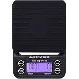 Coffee Scale with Timer Small, Apexstone Espresso Scale with Timer Small, Espresso Coffee Scale with Timer for Pour Over Coff