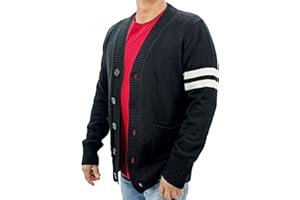 Hip Hop 50's Shop - Mens 1950s Letterman Cardigan Sweater