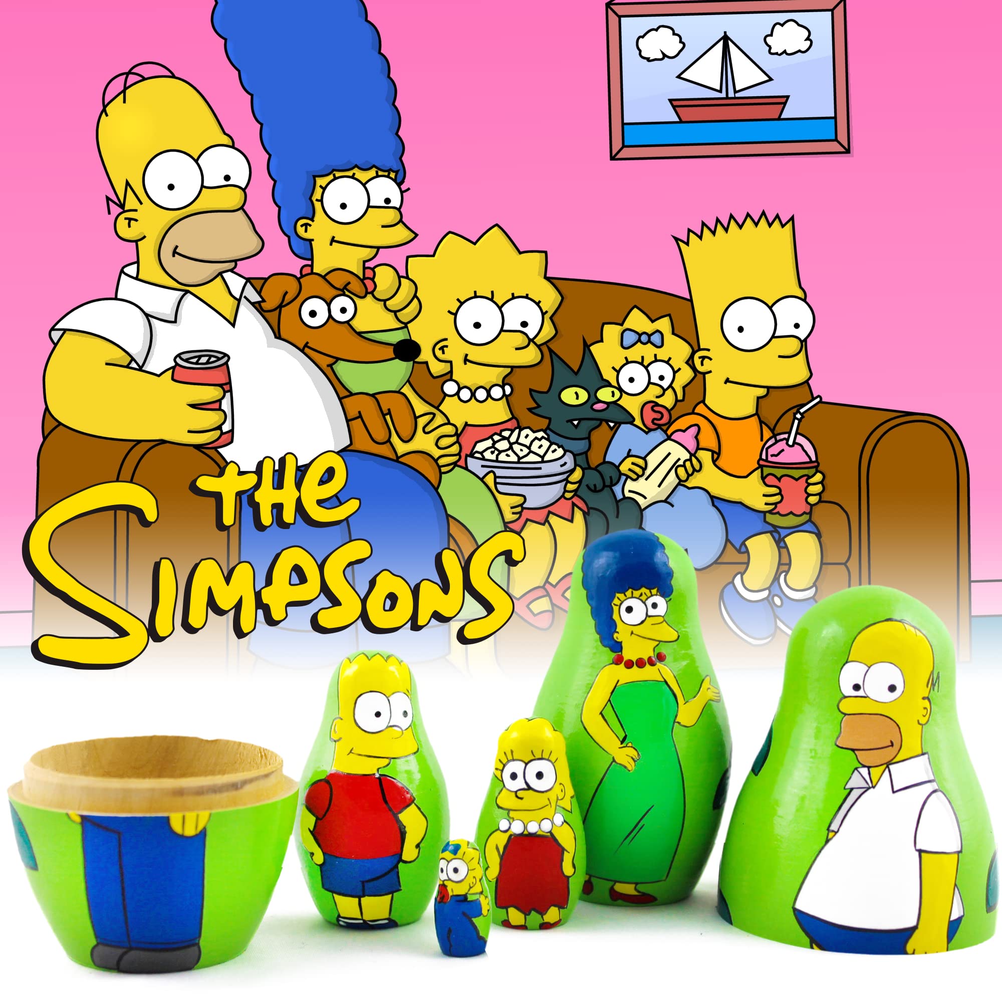 Matryoshka Dolls The Simpsons Characters Set 5 pcs Unique Toys