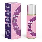 plusOne Sensual Body Oil &ndash; Lavender Vanilla Massage &amp; Intimate Oil, 2 fl oz | Plant-Based Blend with Coconut, Jojoba &amp; Sweet Almond Oil, Vegan &amp; Cruelty-Free