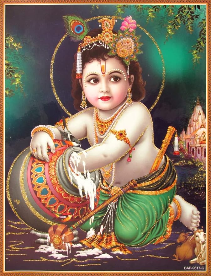 Shri Krishna Poster, Baal Krishna Poster, Nandlal Poster, Baby Krishna