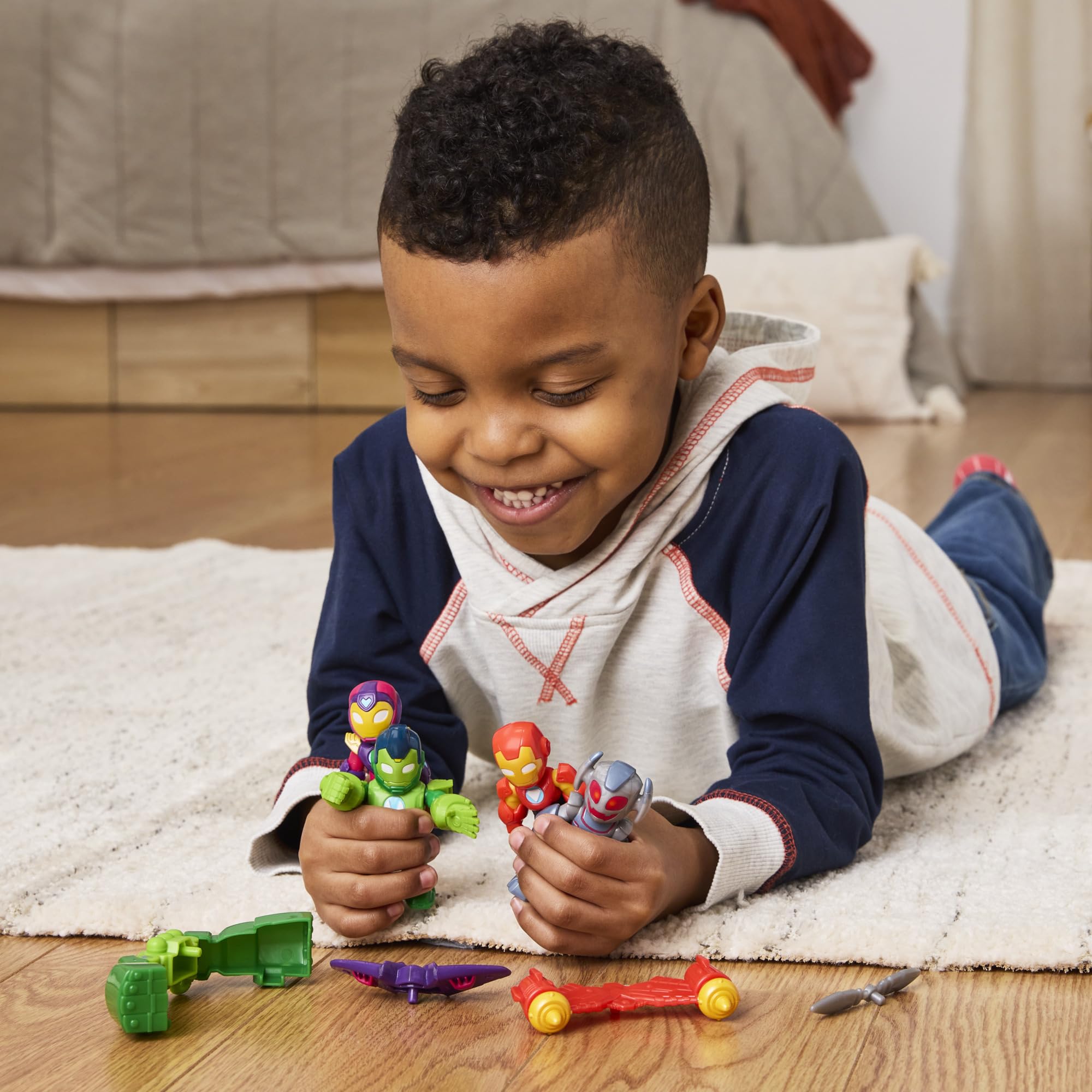 Iron Man and HIS Awesome Friends Marvel Iron Armor Figure Pack, 3-Inch Action Figures, Toy Playsets for Boys & Girls, Kids, Ages 3+ ​(Amazon Exclusive)