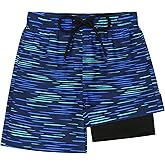 Sarfel Boys Swim Trunks with Compression Liner Kids Bathing Suits Boys Board Shorts Quick Dry Teen Swim Trunks Boy Swimsuit