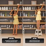 Zeno 16 Inch Step Stool Folding Stool Heavy Duty White view 8