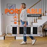 VonHaus 4 Step Folding Step Ladder Steel 150kg Capacity White view 4