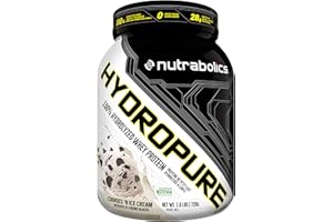 Nutrabolics Hydropure, 100% Hydrolyzed Whey Protein, Cookies 'N Cream, 1.6 Pound