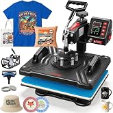 VEVOR Heat Press Machine 12"x15" 5 in 1 360&deg; Swing Away Shirt Press Machine | For T Shirts Hat Cap Mug Plate, Digital, Fast and Even Heating, Professional, for Sublimation and Heat Transfer Projects