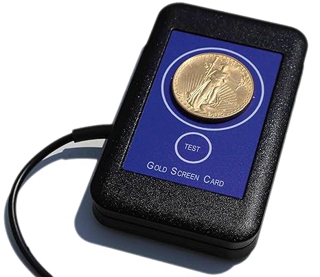 GoldScreenCard - Goldprüfgerät - Gold- und Silber Tester - Goldprüfer, – Selbst Gold prüfen