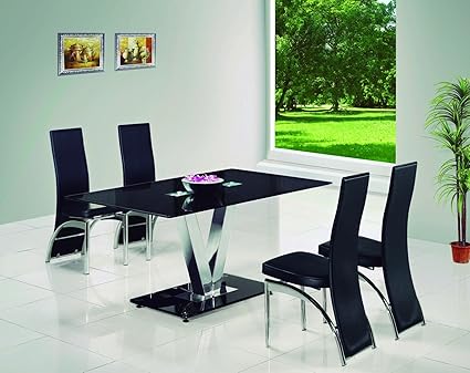 Giomani Designs V Dining Table With 6 Dining Chairs Amazon Co Uk Kitchen Home