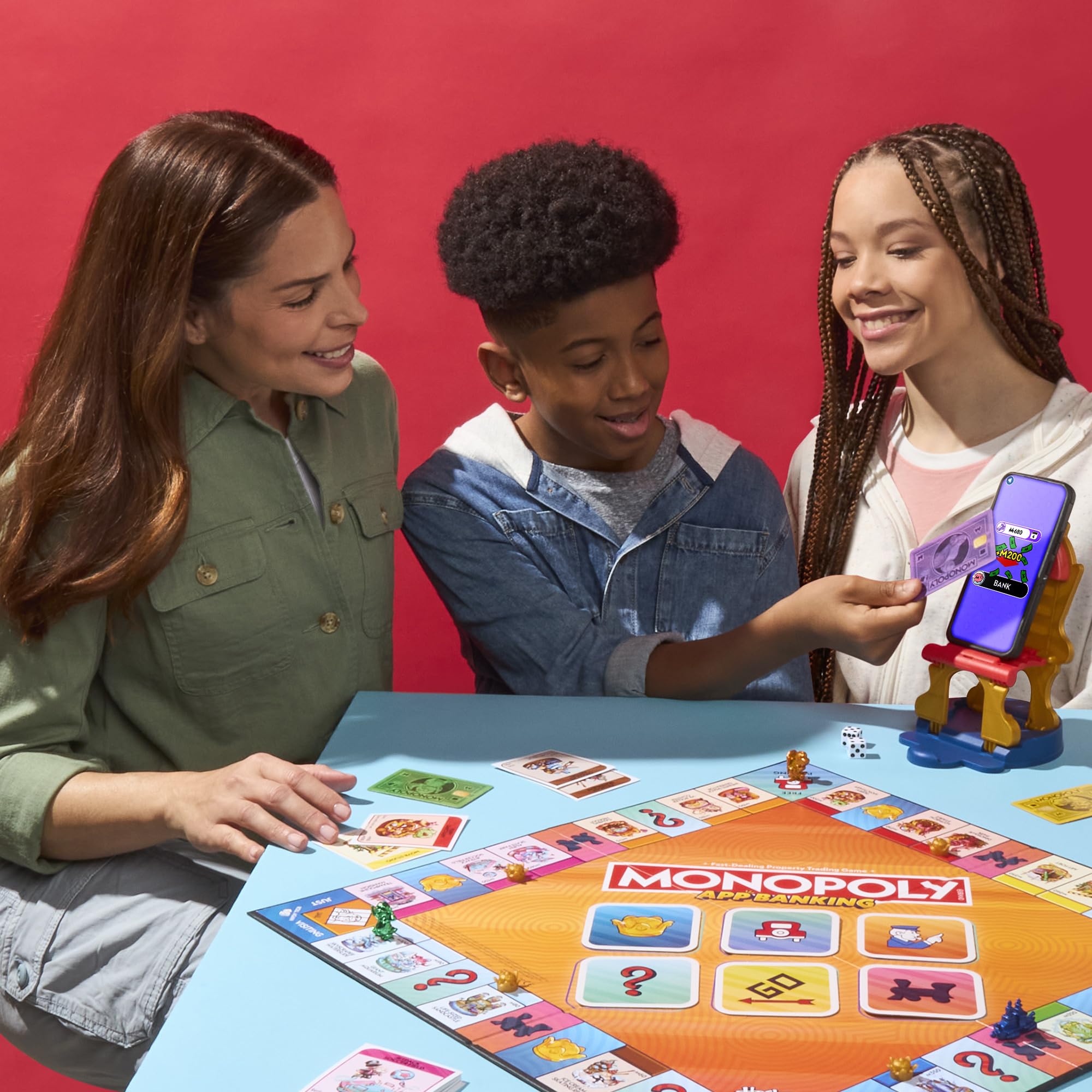 Monopoly App Banking Board Game | App-Enabled Game | Links to Smart Devices | Ages 8+ | 2 to 6 Players | 45 Mins. | Family Games for Kids