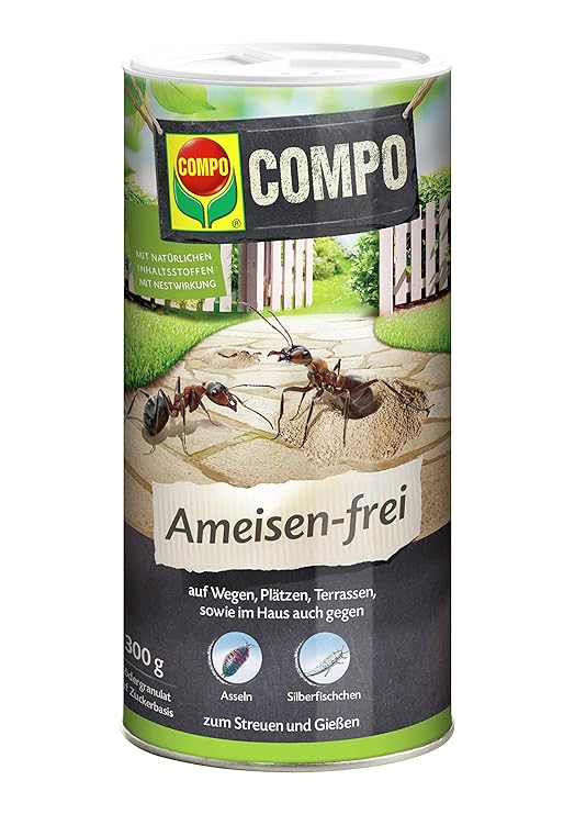 COMPO Ameisen-frei N, Staubfreies Ködergranulat mit Nestwirkung, 300 g