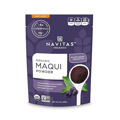 Navitas Organics Maqui Powder, 3 oz. Pouch &mdash; Organic, Non-GMO, Freeze-Dried, Gluten-Free