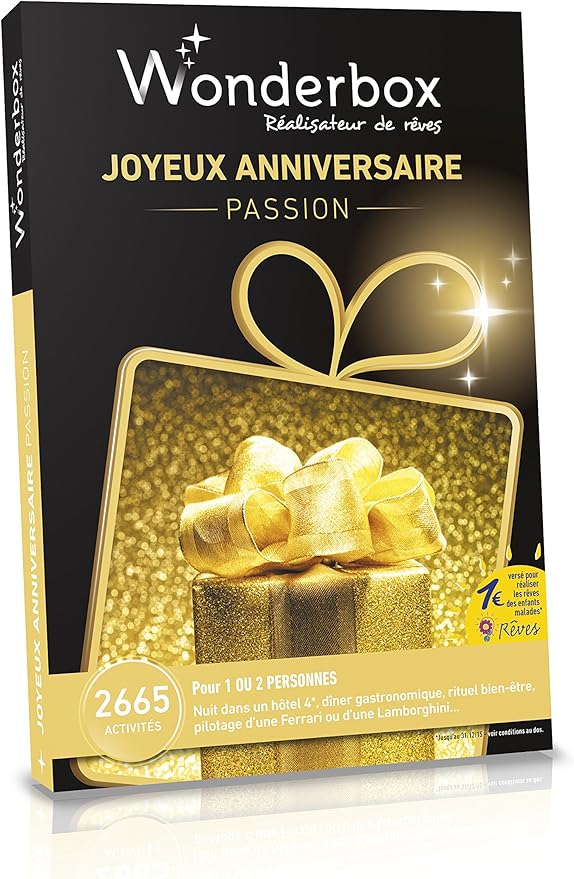 Coffret Cadeau Wonderbox Joyeux Anniversaire Passion Amazon Fr Hygiasne Et Soins Du Corps