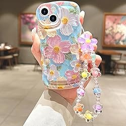 for iPhone 13 Mini Curly Wavy Case, Cute Colorful