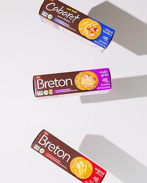 BRETON MULTIGRAIN CRACKERS, 7.3 OUNCE (PACK OF 3)