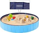 Yaheetech Foldable Pet Pool 180x30cm PVC Portable Outdoor Indoor Blue view 7