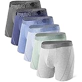 Separatec Mens Underwear Dual Pouch Boxer Briefs Moisture Wicking & Breathable ComfortSoft Underwear with Fly 3 or 6 Pack