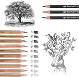 Yordawn Drawing Pencils Set Sketch Kit 29 Pack with Case Graphite Charcoal view 4