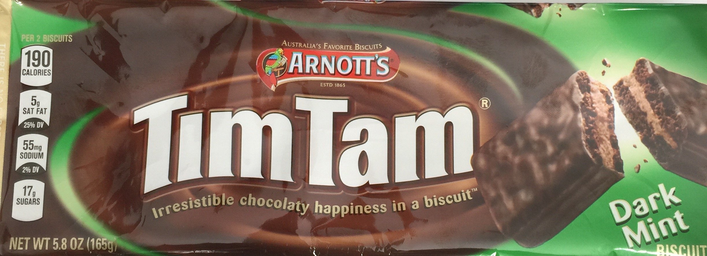 Arnott's Tim Tam Dark Mint Biscuits