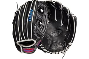 Wilson 2022 A450 12" Outfield Baseball Glove - Black/Red/Blue, Right Hand Throw