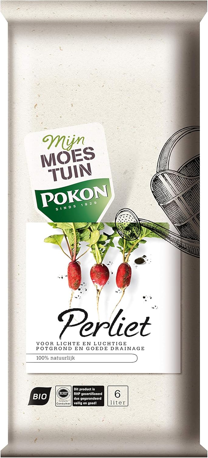 Pokon Perlit, Natürliches Vulkangestein zur Bodenverbesserung, Belüftung, Wasserspeicherung, Wasserführung, 6L