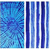 2 Packs Oversized Beach Towel Set Extra Large Big XL Pool Camping Swim Clearance Towels 36x72 Soft Blanket Cruise Essentials Accessories Must Haves Vacation Necessities Adult Gifts Stripe Boho Blue