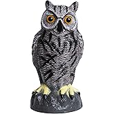 Galashield Owl Decoy to Scare Birds Away Plastic Owls Statue for Garden & Outdoors